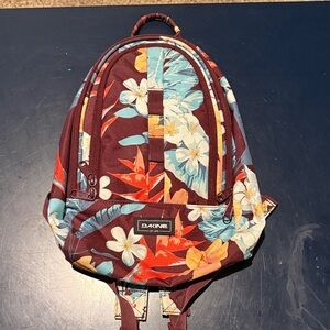 Dakine Women's Backpack - Floral Maroon Blue Orange